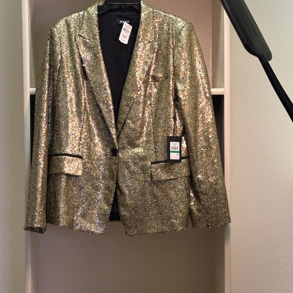 DKNY Sparkling Gold Jacket - Size L